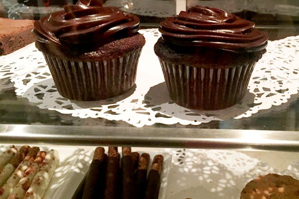 Display case at the Chocolate Room in Brooklyn